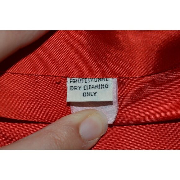 Vintage 70s Victor Joris for Riva Neiman Marcus Bright Red Wool Trench Coat S/M - Picture 5 of 12